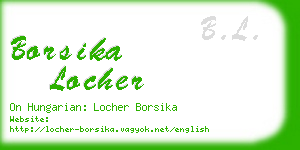 borsika locher business card